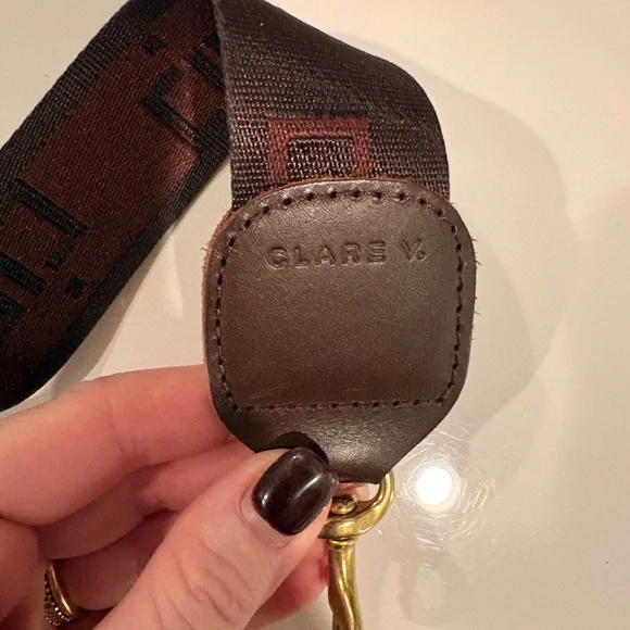Clare V. Crossbody Strap in Ciao Brown - Picture 3 of 5